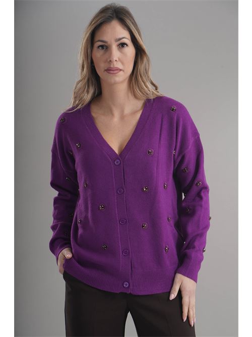 Cardigan in viscosa Love To Love by Gai Mattiolo | LV2049VIOLA